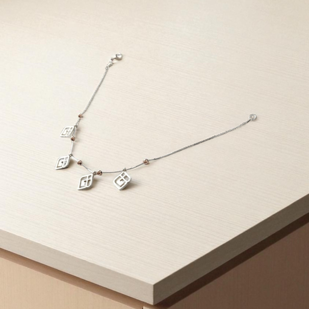 KUN Silver Anklet - خلخال كُنْ - Image 3