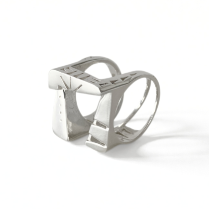 Ommi Sumerian Calligraphy Silver Ring  خاتم أمي السومري