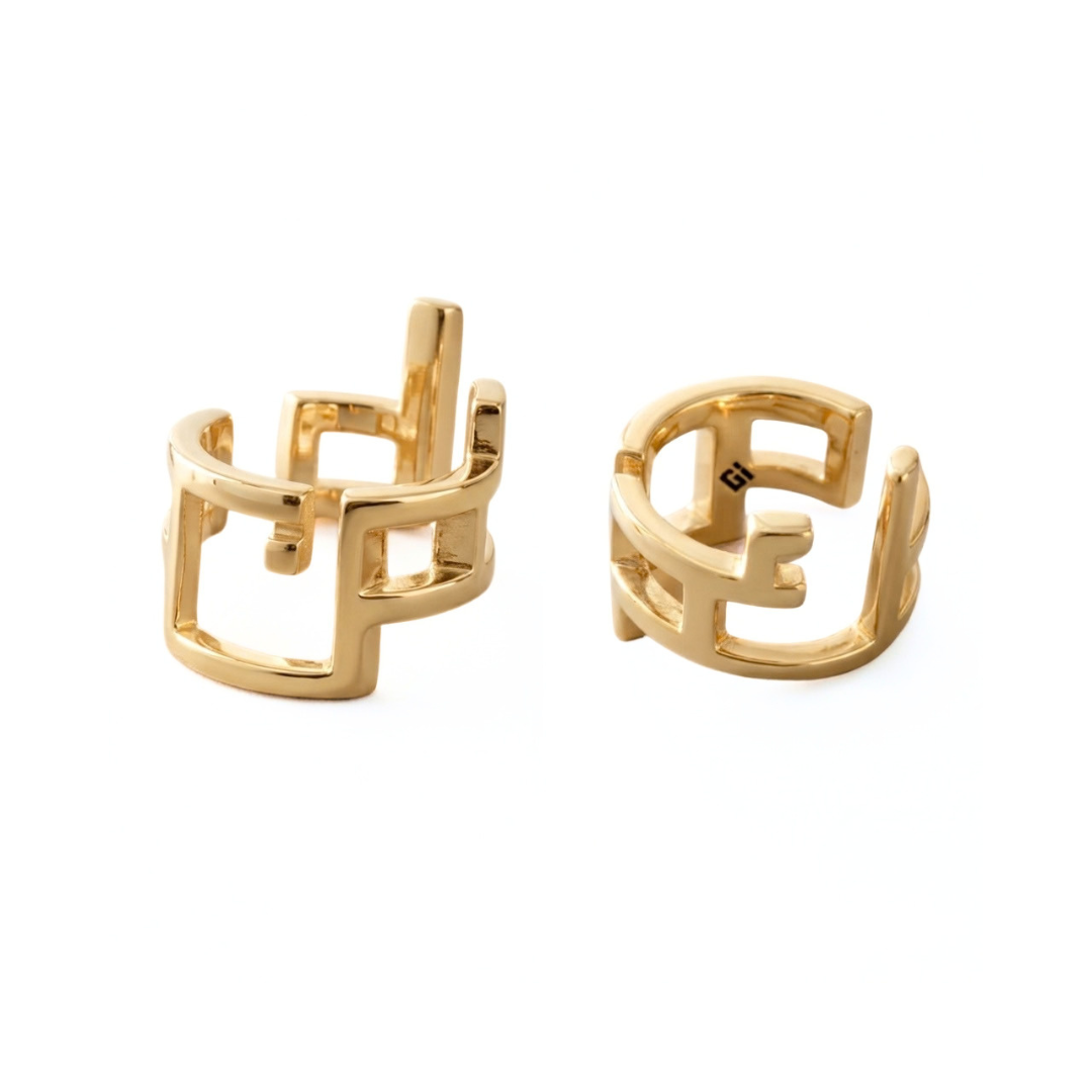 Kaf Noon Cuff Earrings اقراط كاف نون 1 cuff-earrings kun signature collection