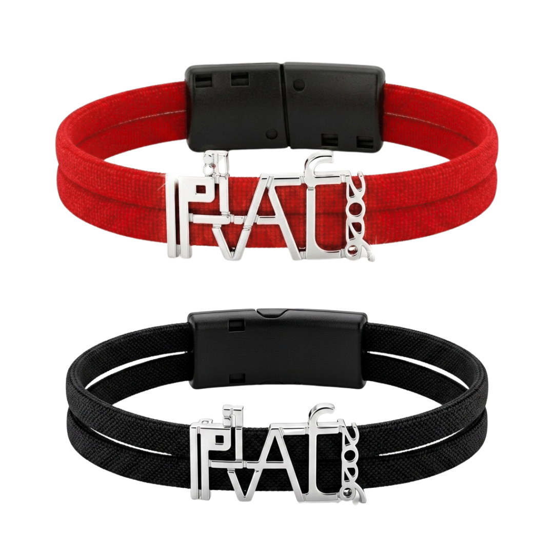 Iraq عراق 2026 | A Pack of Two Sterling Silver Elastic Sports Bands 1 Double-worldcup2026_Iraq_Sprots_wristband_B&R