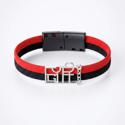 worldcup2026_egypt_Sports_wristband_black&red_Front